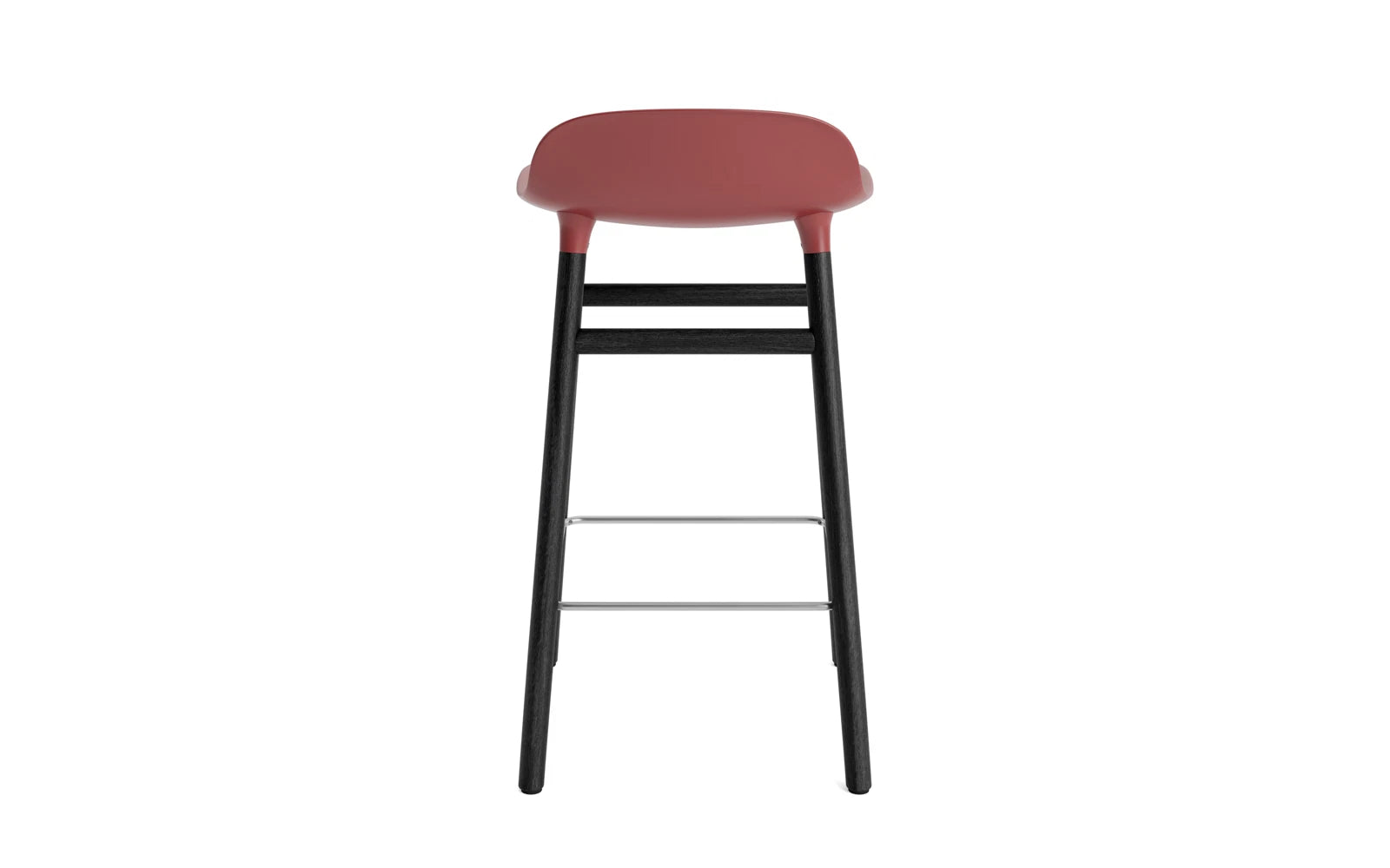 Eleganter Form Barhocker von Normann Copenhagen in elegantem Weiß, aus langlebigem Polypropylen und stabilem Stahl, ideal für moderne Wohnräume.