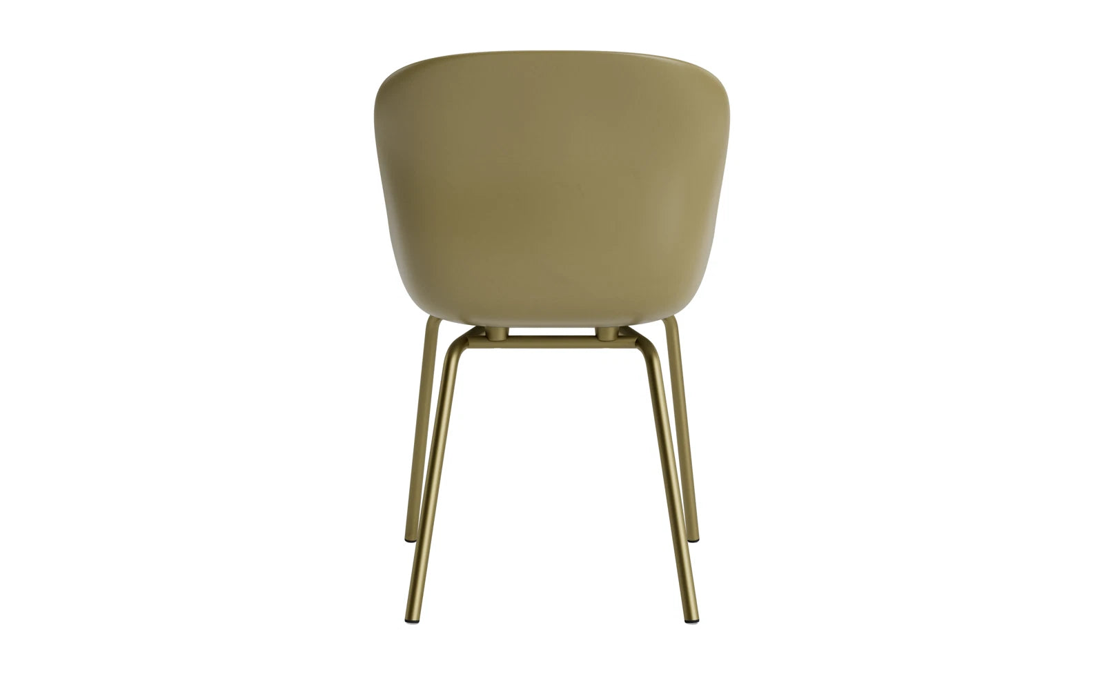Moderner Hyg Schalenstuhl von Normann Copenhagen, der durch seine geschwungene Form und stilvolle Farbgebung besticht.