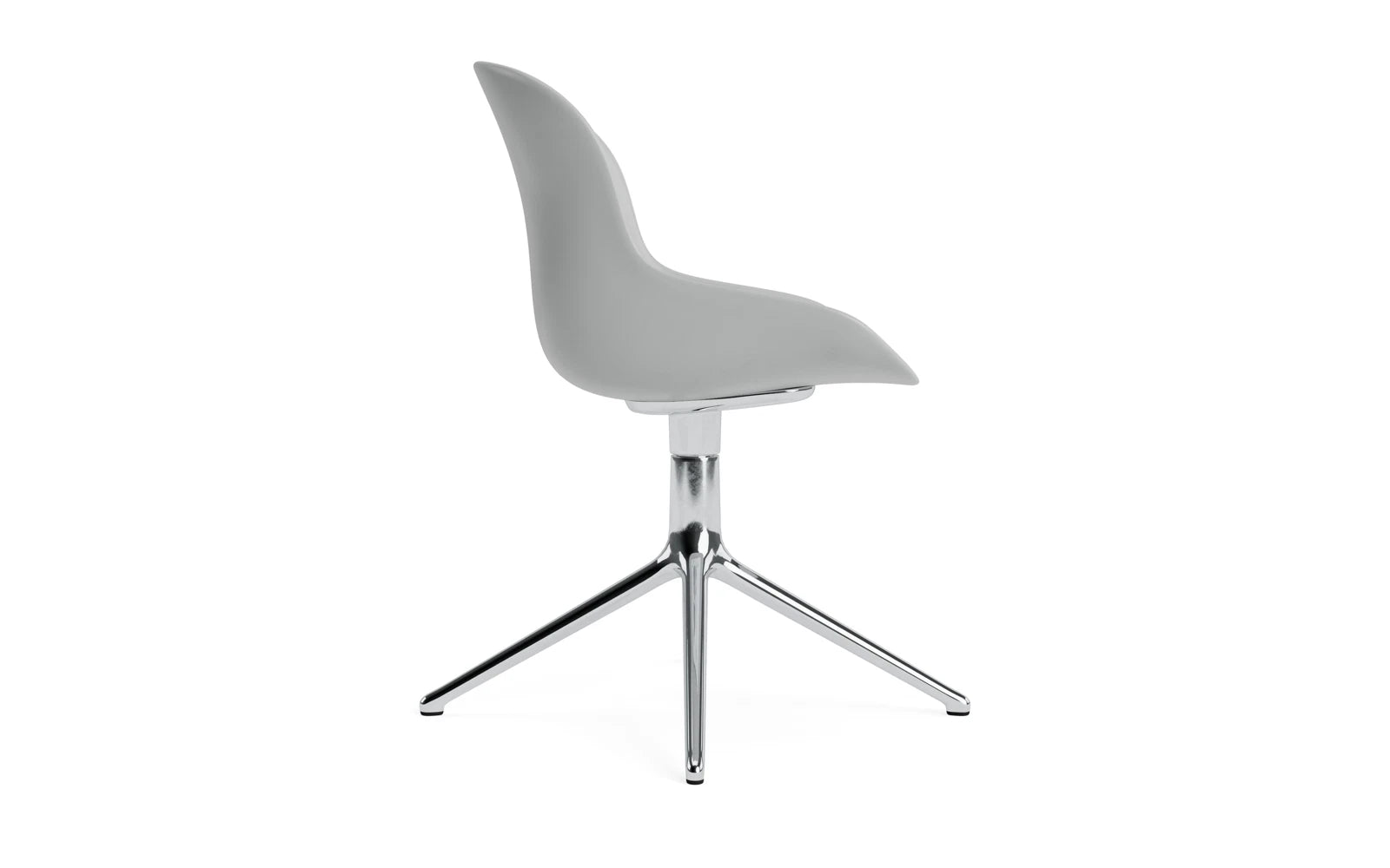 Moderner Hyg Drehstuhl aus Aluminium in Grau von Normann Copenhagen – ideal für stilvolle Büros und ergonomischen Komfort.