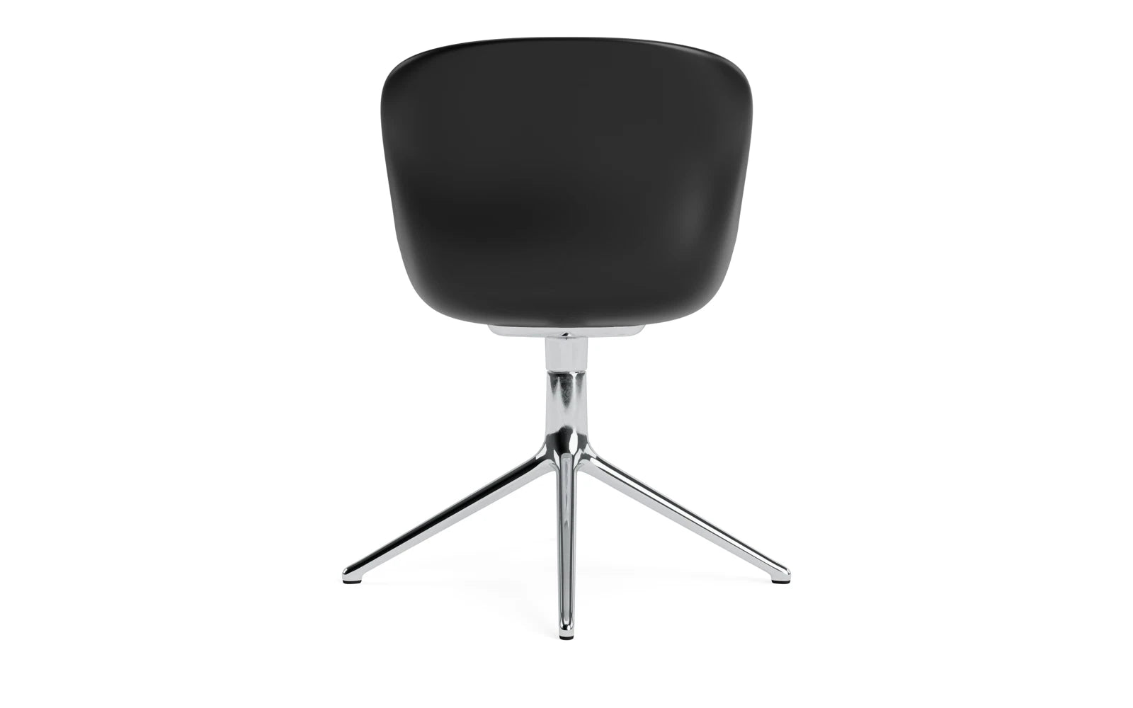 Eleganter Hyg Drehstuhl aus schwarzem Aluminium von Normann Copenhagen – ideal für stilvolle Büros und komfortables Arbeiten.