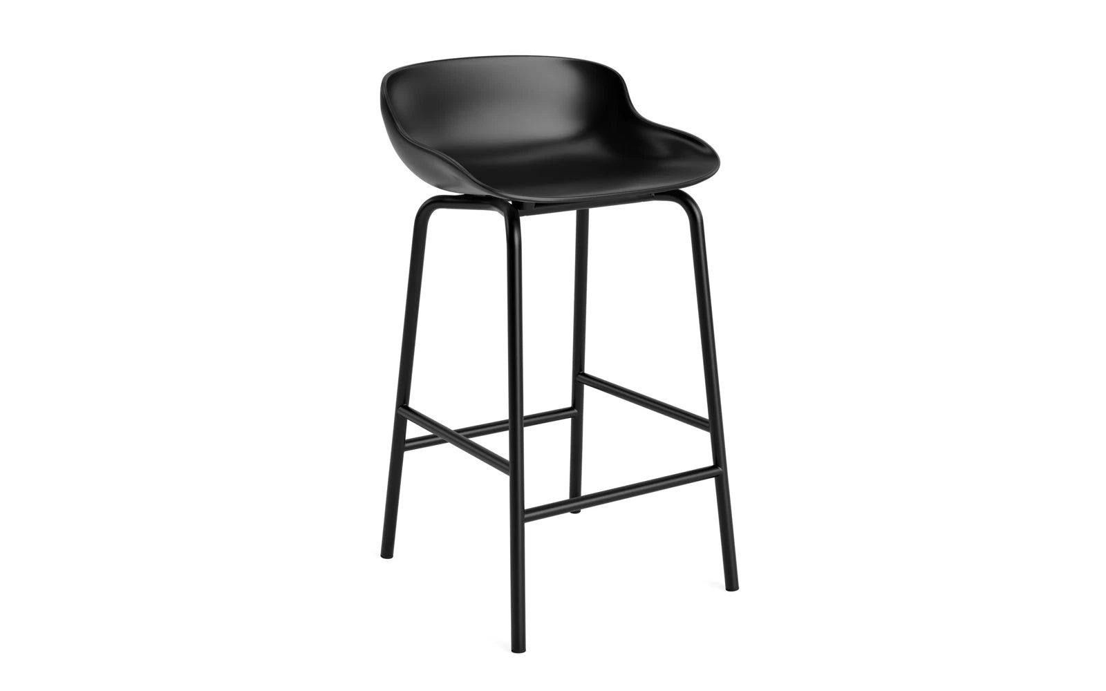 Eleganter Hyg Barhocker von Normann Copenhagen, ideal für stilvolle Bars und Essbereiche, mit geschwungenem Design und komfortabler Sitzfläche.