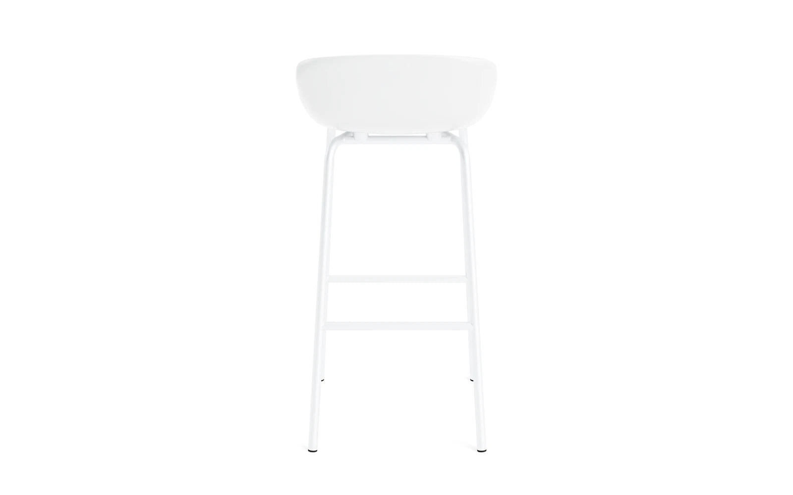 Eleganter Hyg Barhocker von Normann Copenhagen in stilvollem Grau, ideal für moderne Bars und Küchen, vereint Design und Komfort.