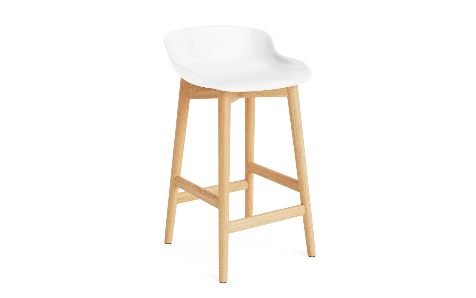 Hyg Barhocker 65 cm Eiche Weiss in  präsentiert im Onlineshop von KAQTU Design AG. Barstuhl ist von Normann Copenhagen