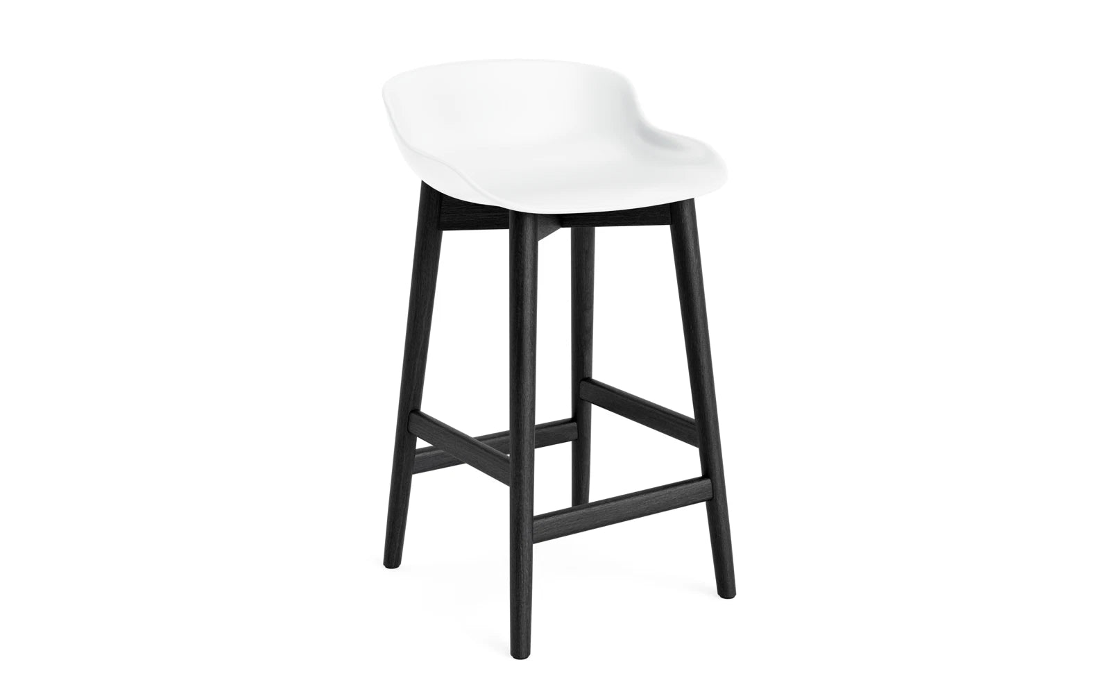 Hyg Barhocker 65 cm Schwarze Eiche/Weiss in  präsentiert im Onlineshop von KAQTU Design AG. Barstuhl ist von Normann Copenhagen