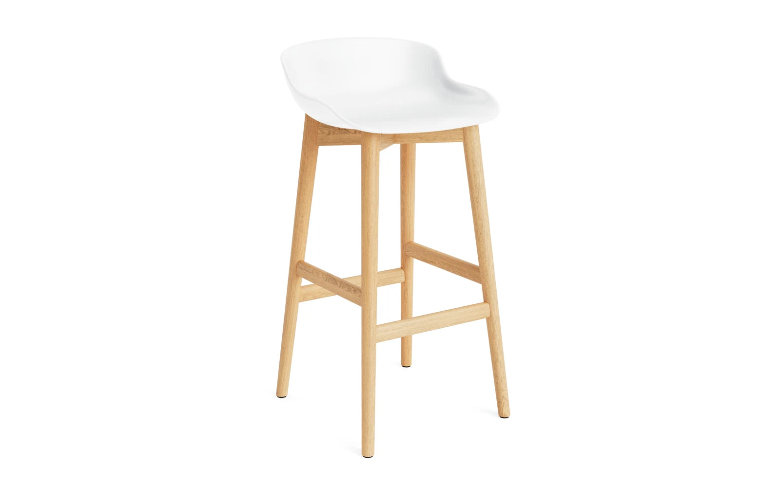 Hyg Barhocker 75 cm Eiche Weiss in  präsentiert im Onlineshop von KAQTU Design AG. Barstuhl ist von Normann Copenhagen
