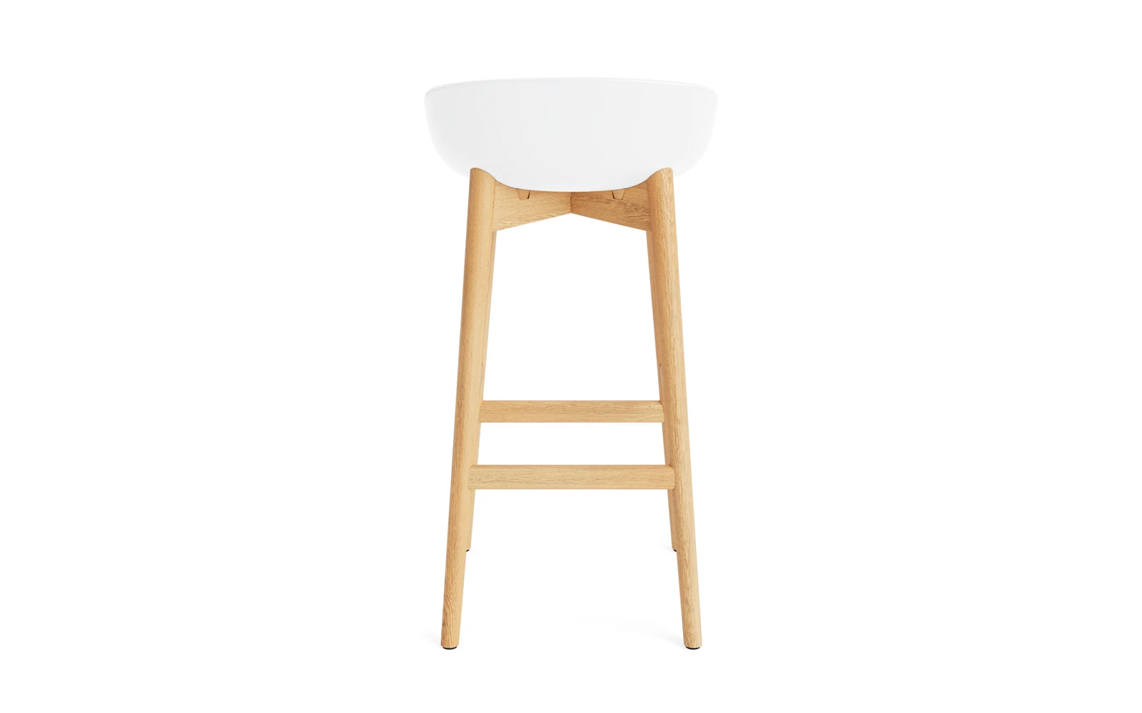 Eleganter Hyg Barhocker aus Eiche Weiß, 75 cm hoch, von Normann Copenhagen – ideal für trendige Bars und moderne Essbereiche.