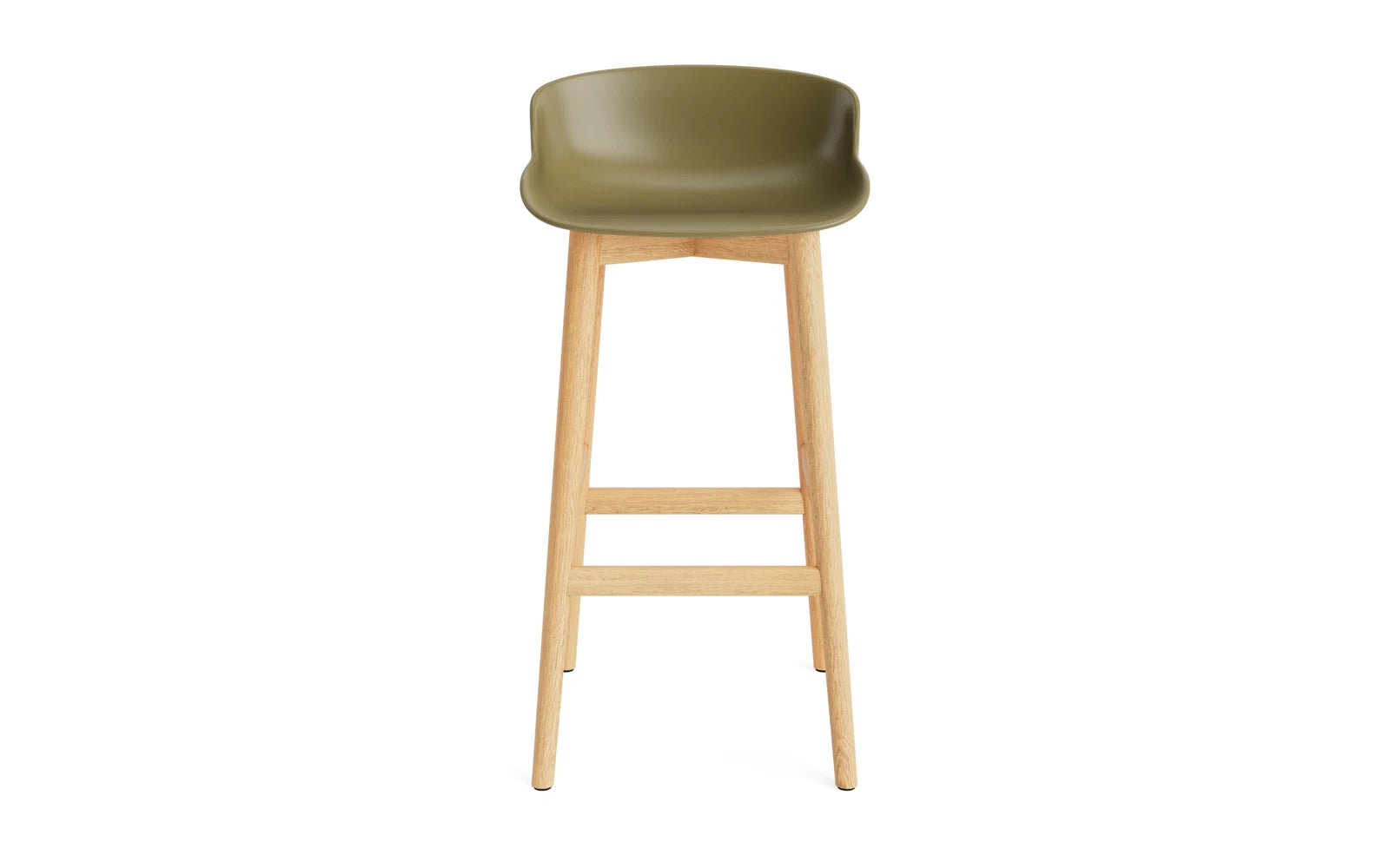 Eleganter Hyg Barhocker 75 cm in Eiche Olive von Normann Copenhagen – ideal für stilvolle Bars und moderne Wohnräume.