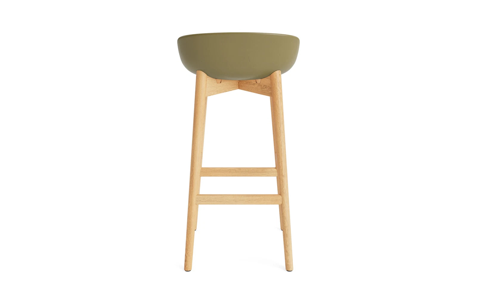 Moderner Hyg Barhocker in Eiche Olive, 75 cm hoch, perfekt für trendige Bars und stilvolle Wohnambiente.