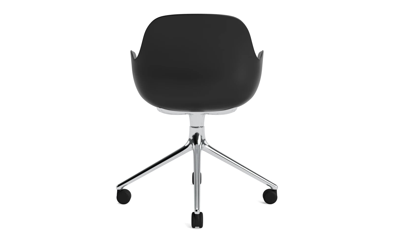 Moderner Form Drehstuhl 4W aus Aluminium und Schwarz von Normann Copenhagen – perfekter Komfort und Stil für jedes Büro.