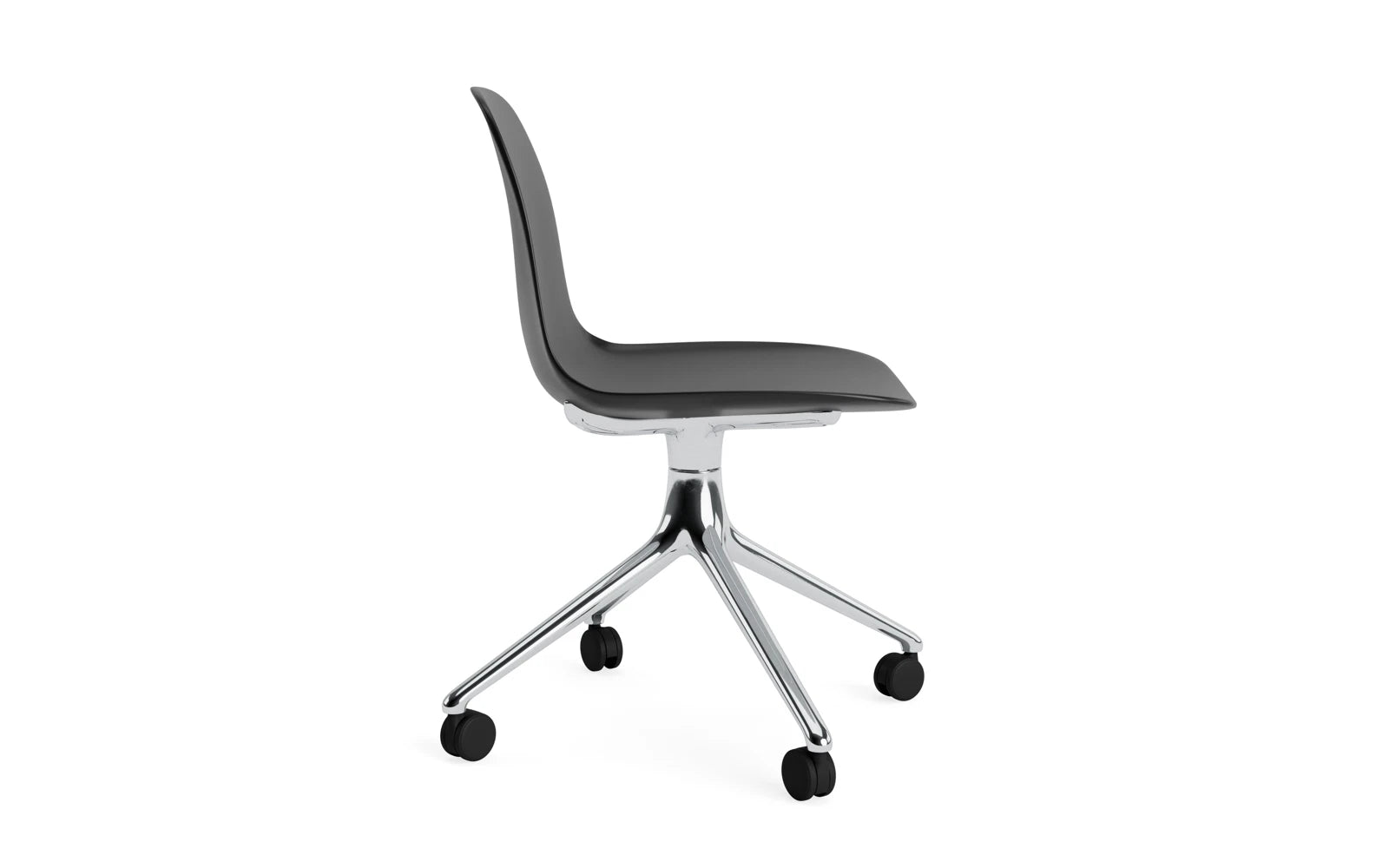 Erleben Sie den Form Drehstuhl 4W von Normann Copenhagen – ein stilvoller, individueller Aluminiumstuhl, der Funktionalität und modernes Design vereint.