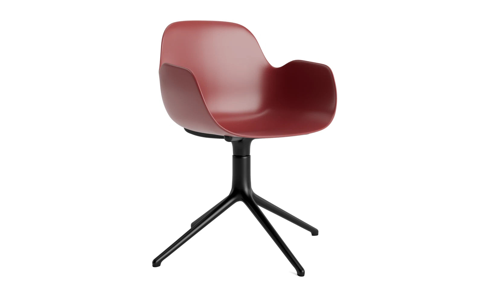 Moderner Drehstuhl mit Armlehnen von Normann Copenhagen, ideal für komfortables Sitzen und ansprechendes Design in Büros und Wohnräumen.