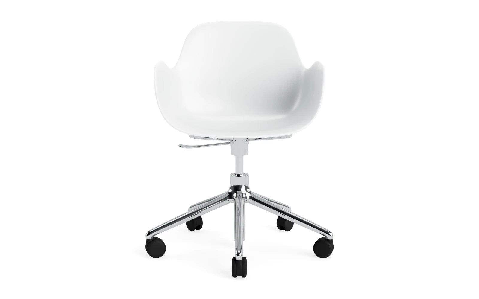 Eleganter Drehstuhl mit Armlehnen von Normann Copenhagen, ideal für stilvolle Büros. Ergonomische Form und hochwertige Verarbeitung.