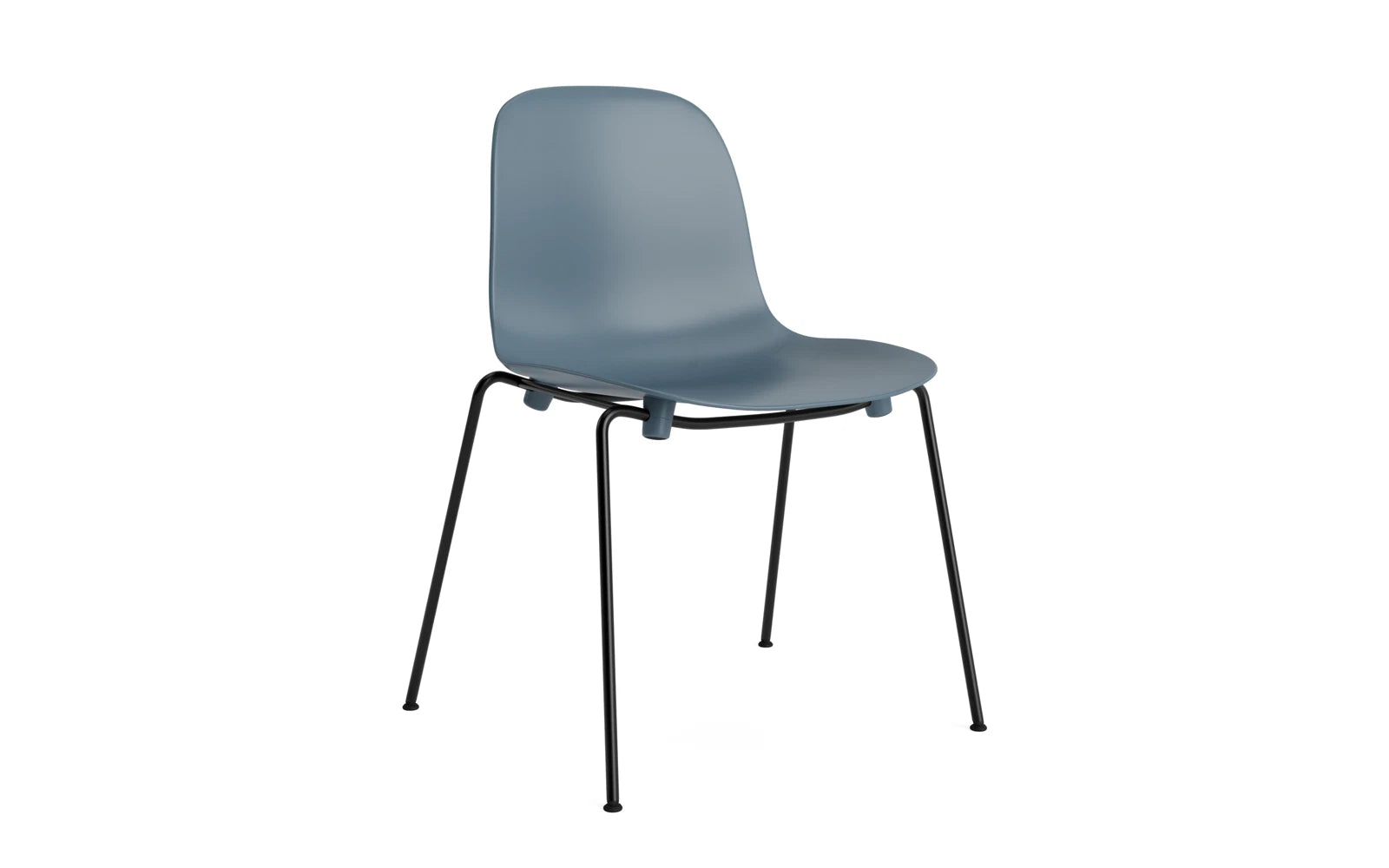 Eleganter Stapelstuhl von Normann Copenhagen, gefertigt aus robustem Material mit einem minimalistischen Design und einem stabilen Stahlgestell.