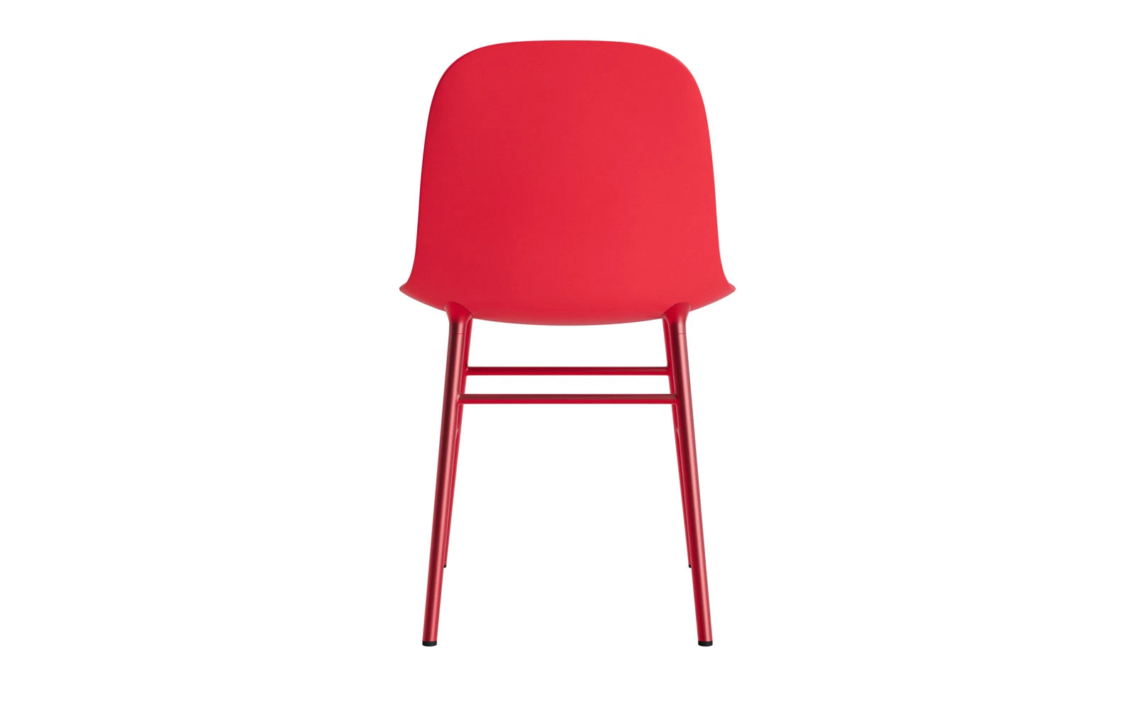 Der Form Stuhl in strahlendem Rot von Normann Copenhagen – ein elegantes Designhighlight für Ihr Zuhause, das Farbe und Stil vereint.