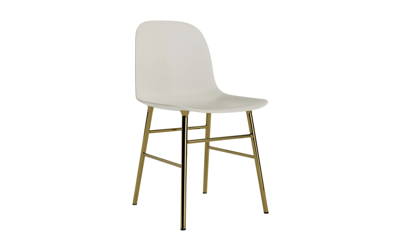 Form Stuhl Messing Hellgrau in  präsentiert im Onlineshop von KAQTU Design AG. Stuhl ist von Normann Copenhagen
