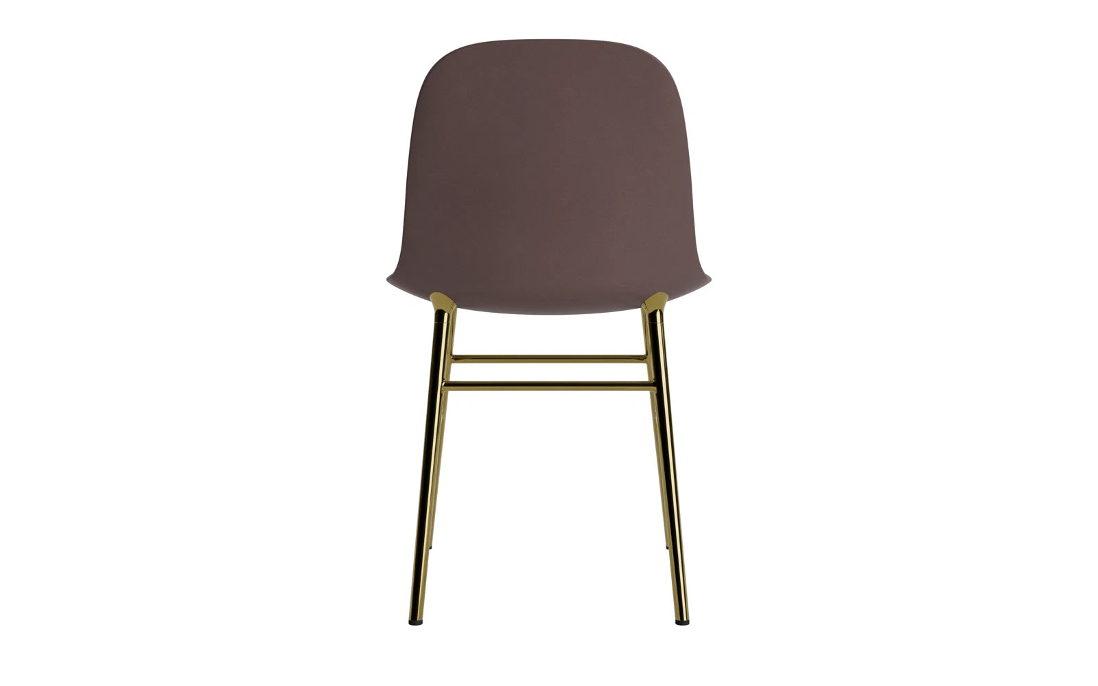 Stilvoller Form Stuhl in warmem Messing Braun von Normann Copenhagen, perfekt für zeitgemäße Innenräume und komfortables Sitzen.