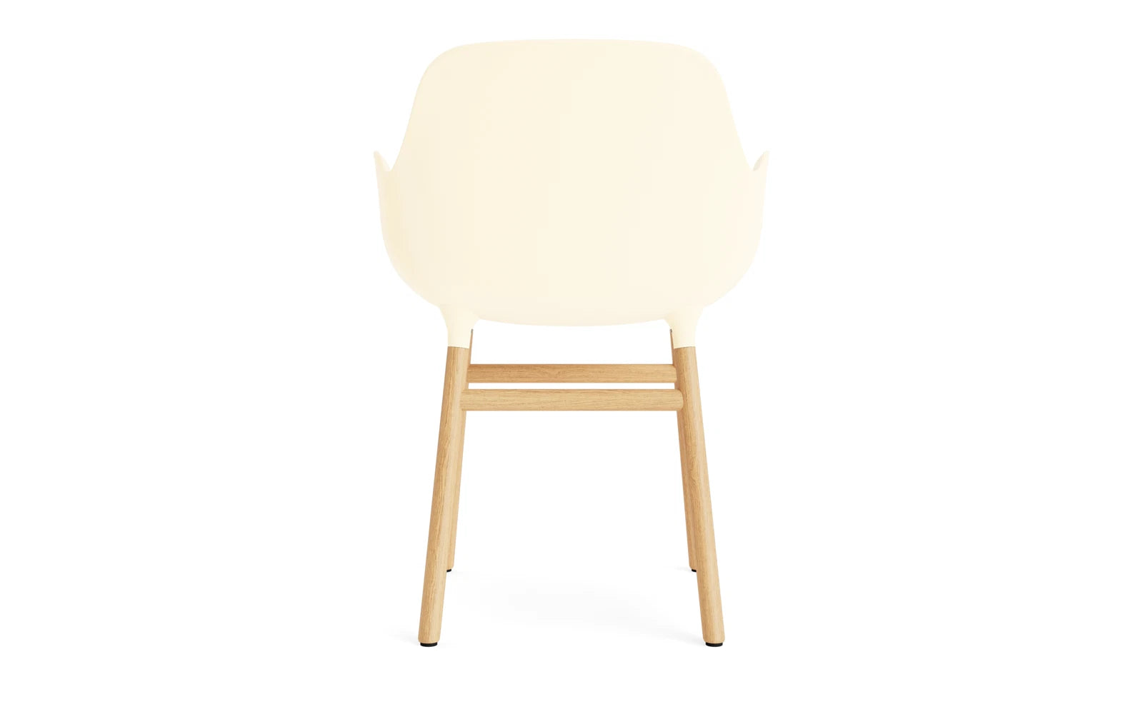Eleganter Lehnstuhl aus Eiche in Cremefarbe von Normann Copenhagen, ideal für stilvolle Wohnräume und entspannte Sitzgelegenheiten.