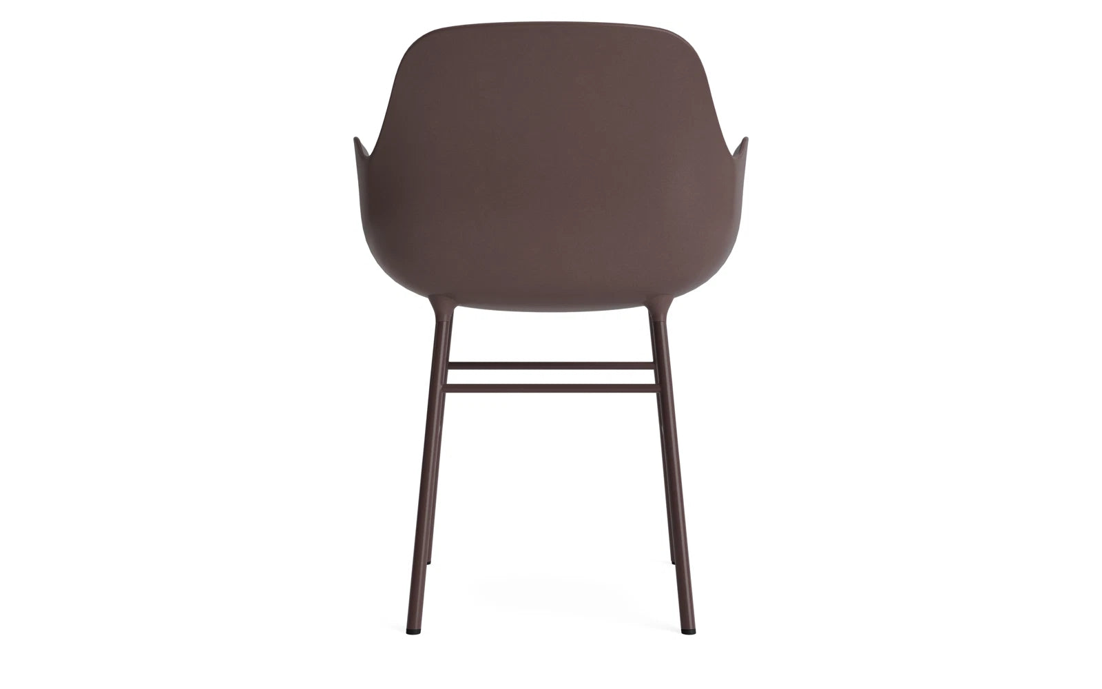 Erleben Sie den Form Lehnstuhl Stahl Braun von Normann Copenhagen – ein elegantes Designstück, das Funktionalität und Stil harmonisch verbindet.