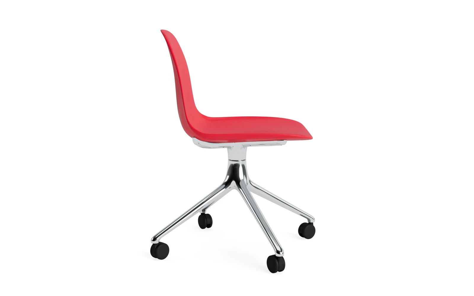 Der Form Drehstuhl 4W in strahlendem Rot von Normann Copenhagen vereint modernes Design mit Funktionalität und bringt Farbe in Ihr Zuhause.