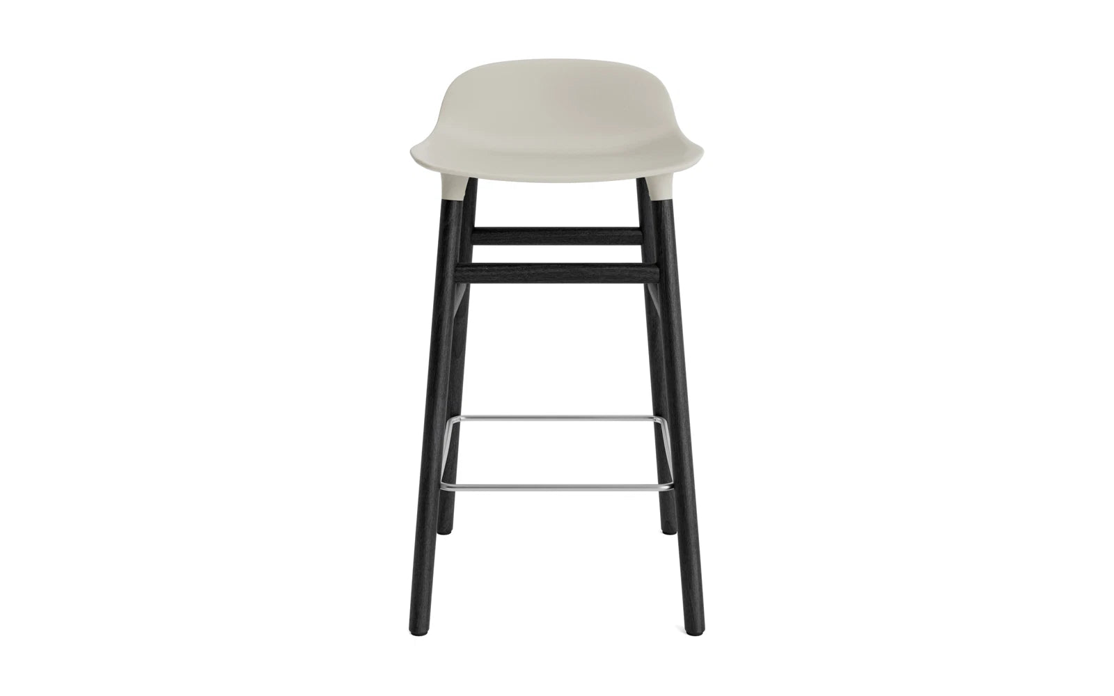Entdecken Sie den stilvollen Form Barstuhl in hellgrau/schwarz von Normann Copenhagen – ideal für moderne Wohnräume und Bars.