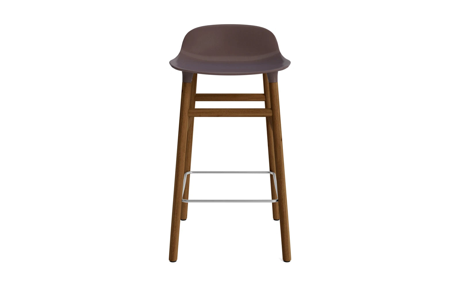 Entdecken Sie den stilvollen Form Barstuhl 65 cm in Braun/Walnuss von Normann Copenhagen – ideal für moderne Wohnräume und Bars.