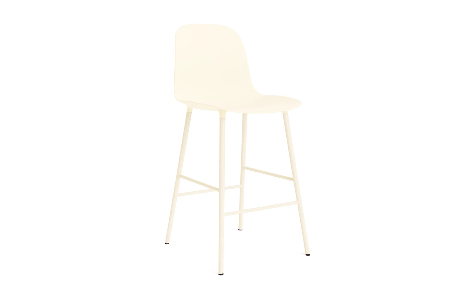 Form Barstuhl 65 cm Stahl/ Creme in  präsentiert im Onlineshop von KAQTU Design AG. Barstuhl ist von Normann Copenhagen