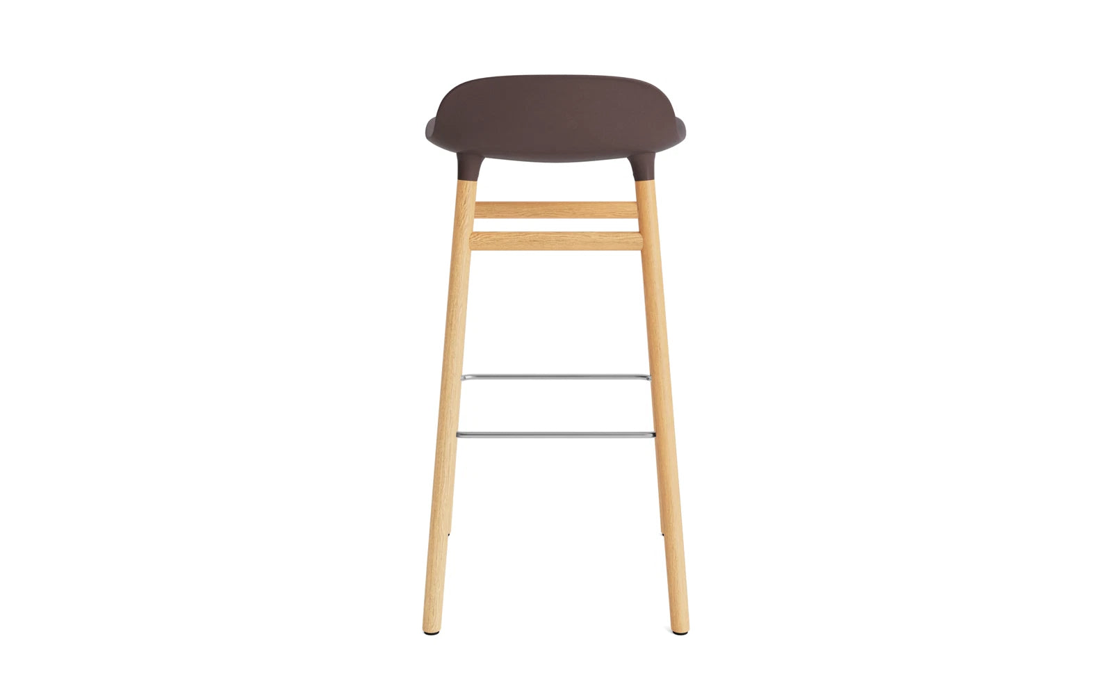 Entdecken Sie den eleganten Form Barstuhl 75 cm in braun/Eiche von Normann Copenhagen – ideal für moderne Wohnräume und stilvolle Bars.