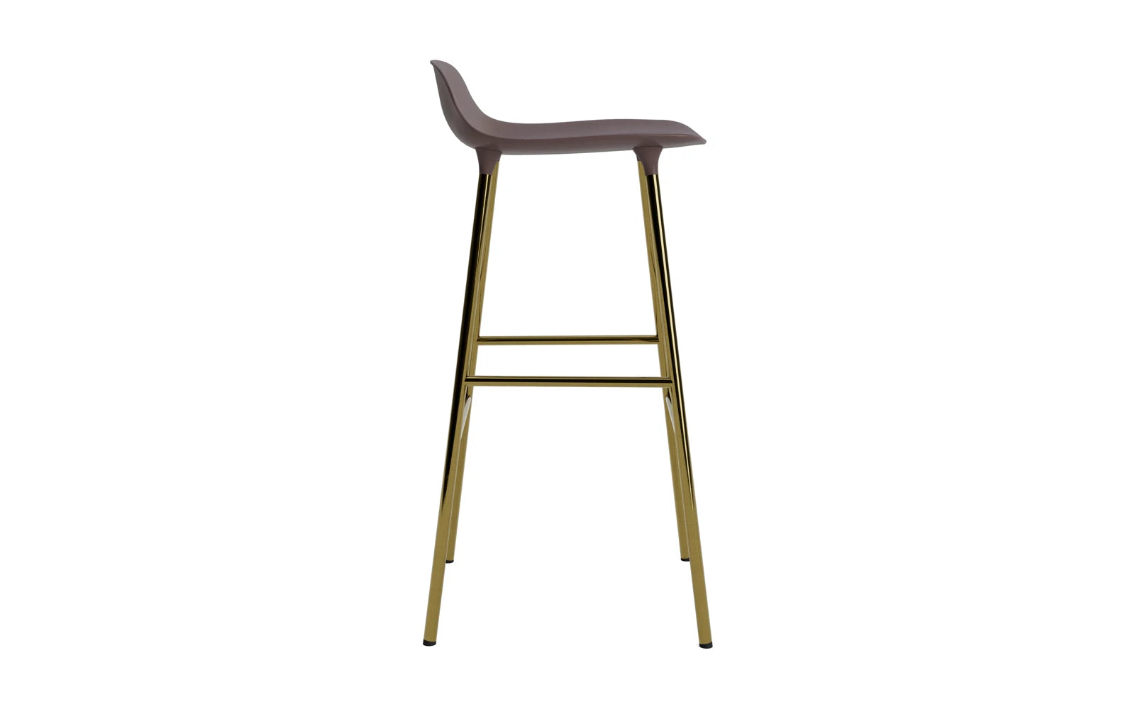 Stilvoller Barstuhl in Messingbraun von Normann Copenhagen, 75 cm hoch, perfekt für zeitgemäße Einrichtung und gemütliche Atmosphäre.