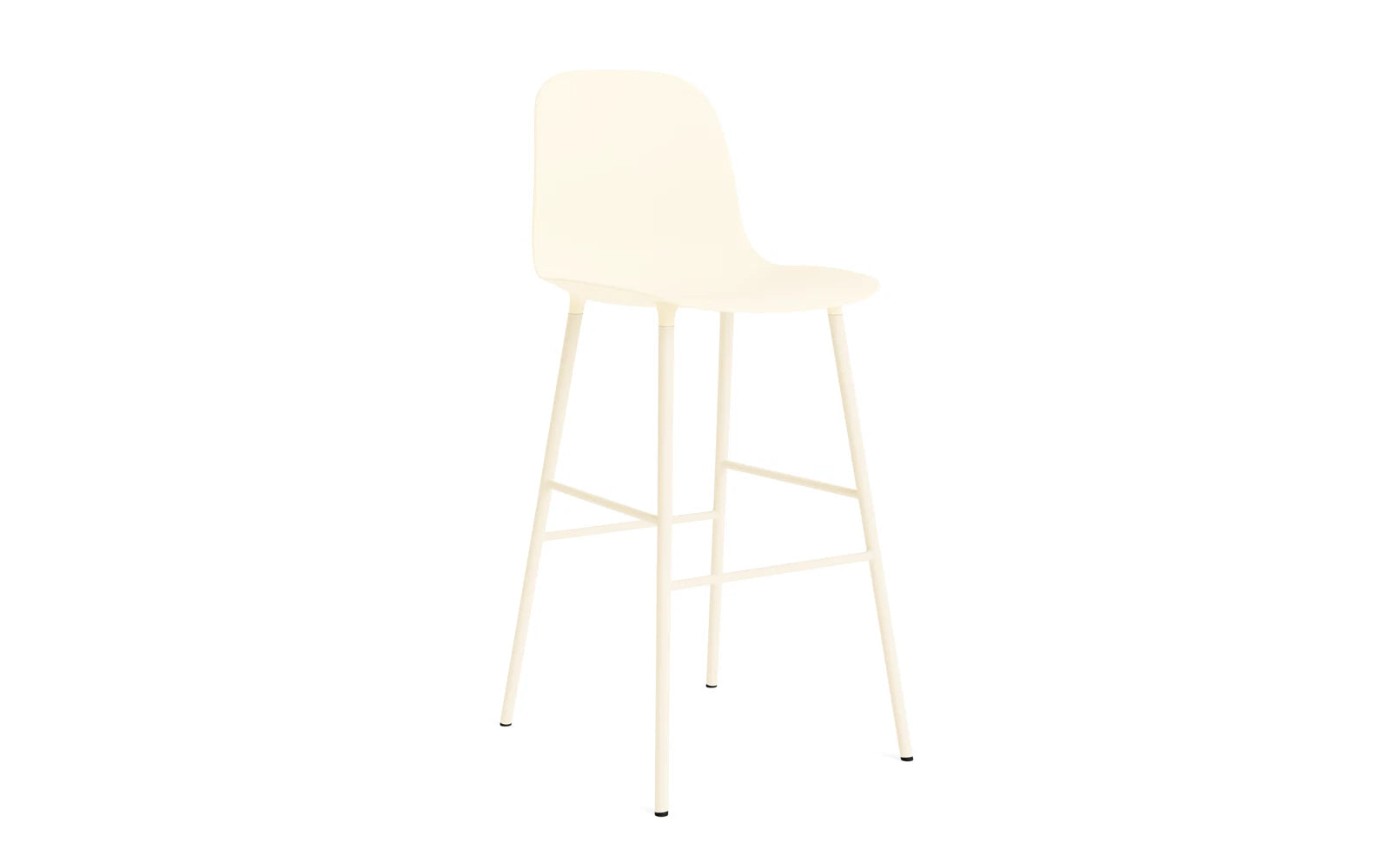 Form Barstuhl 75 cm Stahl Creme in  präsentiert im Onlineshop von KAQTU Design AG. Barstuhl ist von Normann Copenhagen