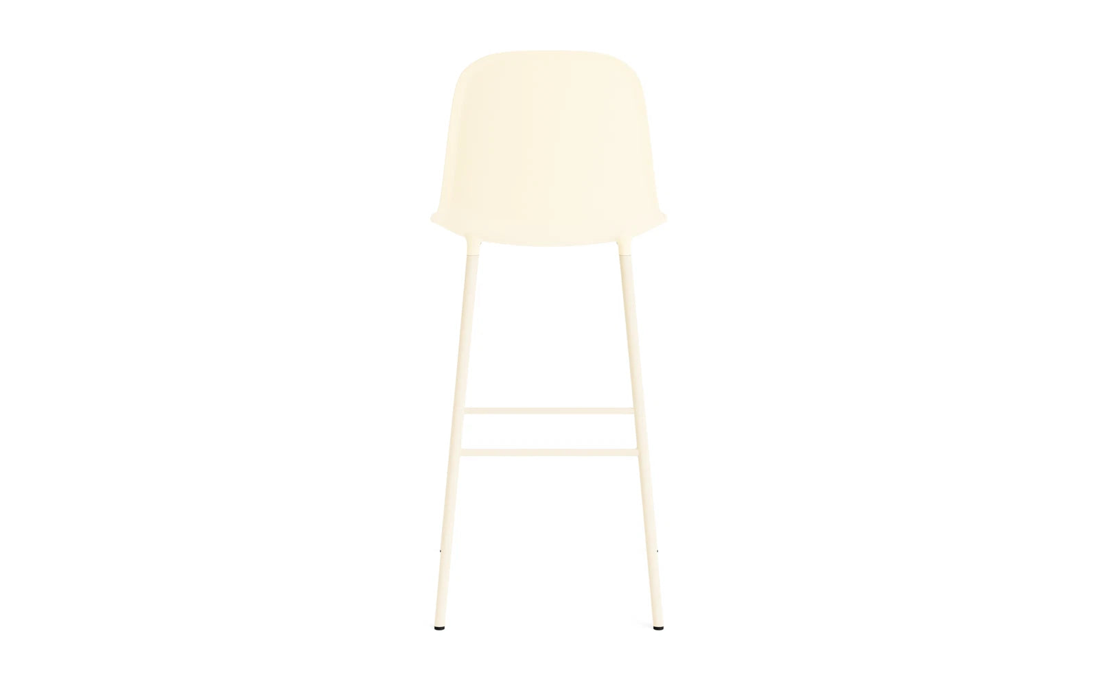 Eleganter Barstuhl in Creme mit 75 cm Höhe von Normann Copenhagen, ideal für stilvolle Wohn- und Gastronomiebereiche.