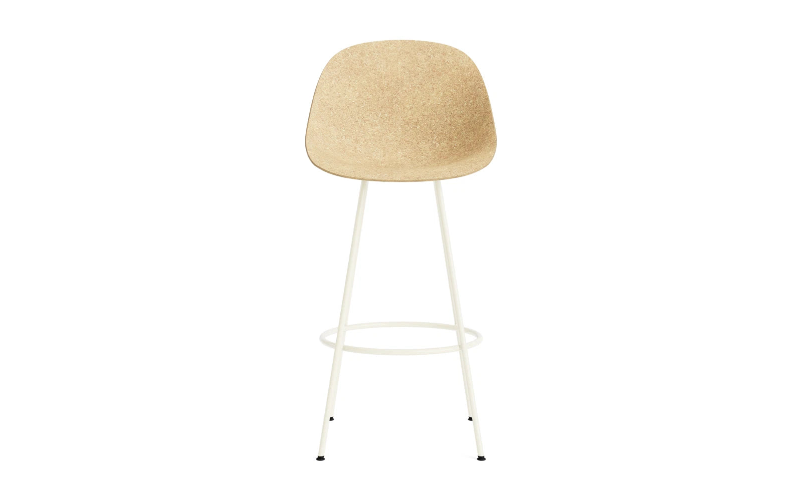 Eleganter Mat Barstuhl in zartem Creme, 75 cm hoch, gefertigt aus robustem Hanf und stabilem Stahl – ideal für moderne Wohnkonzepte.