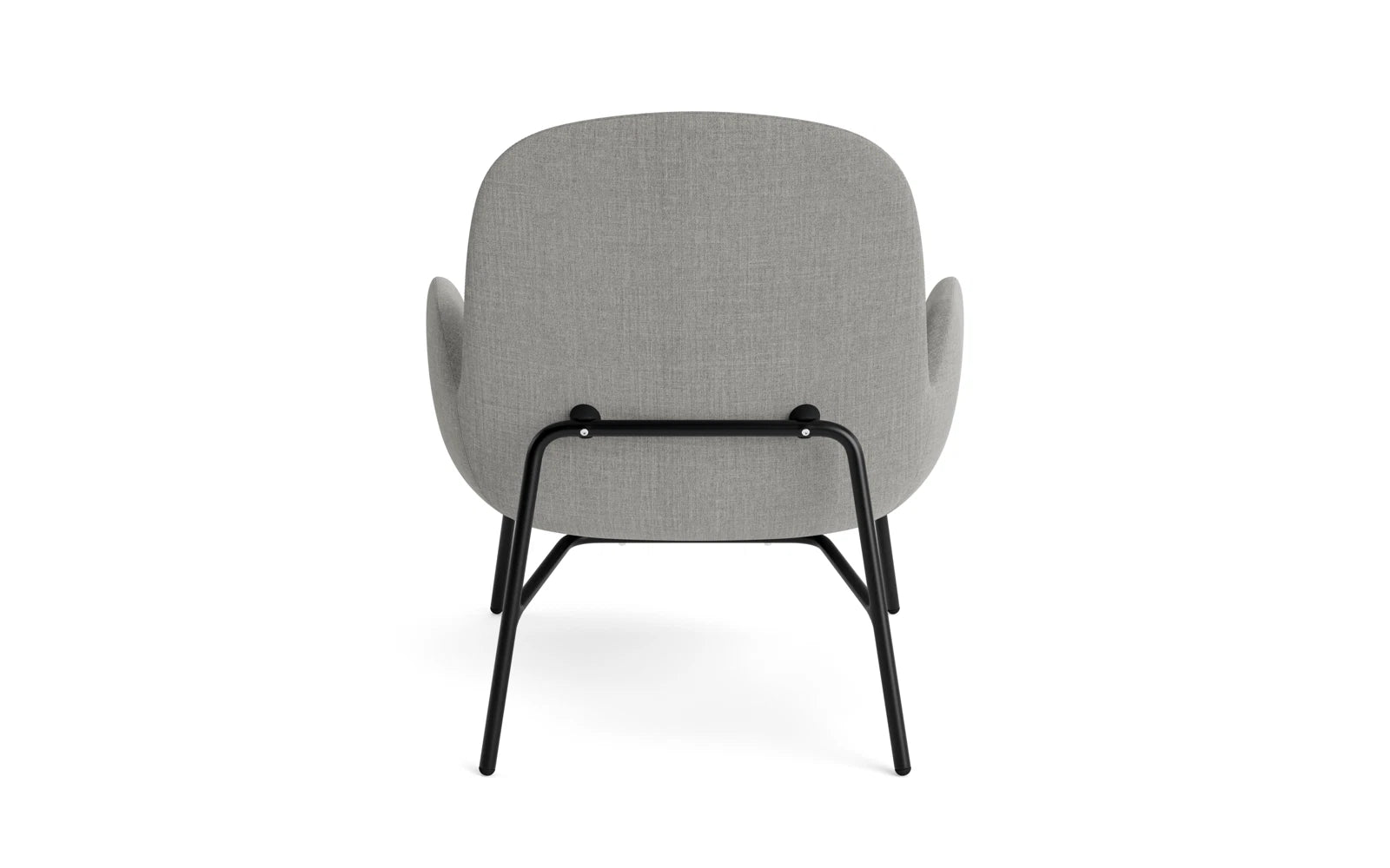 Eleganter Era Lounge-Sessel mit niedrigem Design aus schwarzem Stahl, ideal für stilvolle Wohnräume und entspannte Atmosphäre.