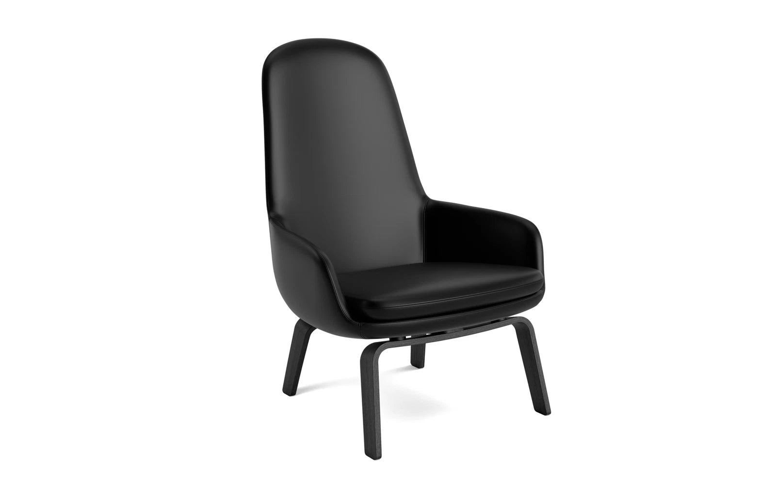 Eleganter Era Lounge-Sessel in schwarzer Eiche, bietet stilvollen Komfort und passt perfekt in moderne Wohnräume.