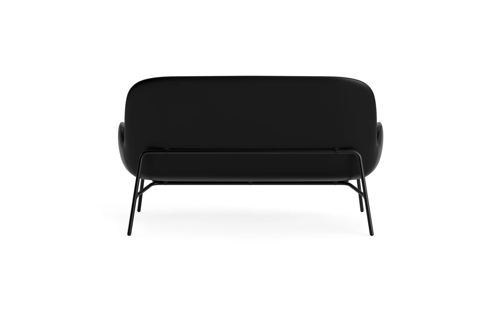 Elegantes 2er Sofa Era mit robustem schwarzem Stahlrahmen von Normann Copenhagen, ideal für stilvolle Wohnräume und gemütliche Stunden.