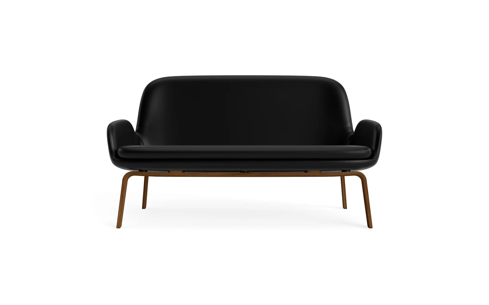 Modernes 2er Sofa Era in edler Walnuss-Finish von Normann Copenhagen, ideal für gemütliche und stilvolle Wohnambiente.