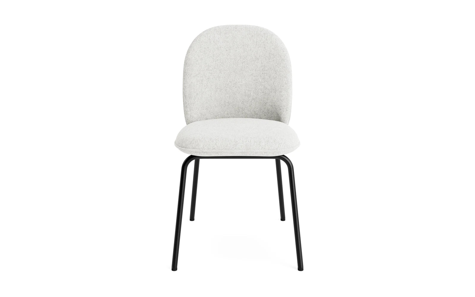 Entdecken Sie den Ace Stuhl in elegantem Schwarz mit gepolsterter Sitzfläche und robustem Stahlgestell – ideal für modernes Wohnen.