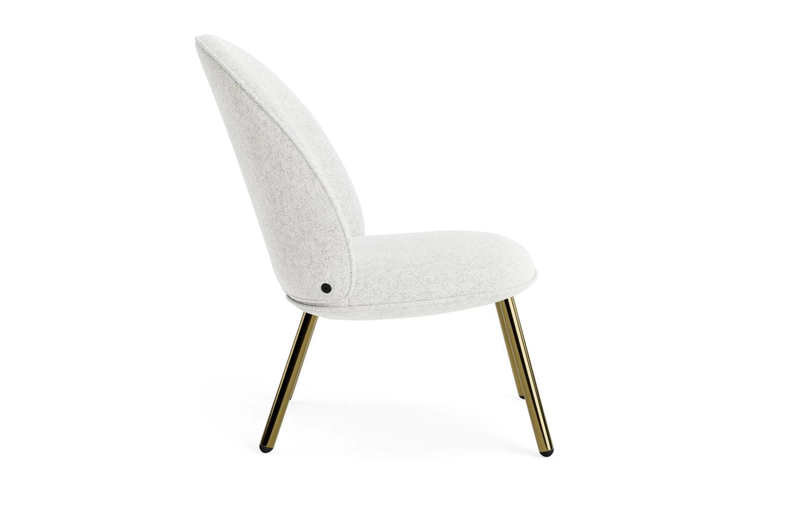 Eleganter Ace Lounge-Sessel in Messing und Hallingdal-Stoff von Normann Copenhagen, ideal für stilvolle Wohnräume.