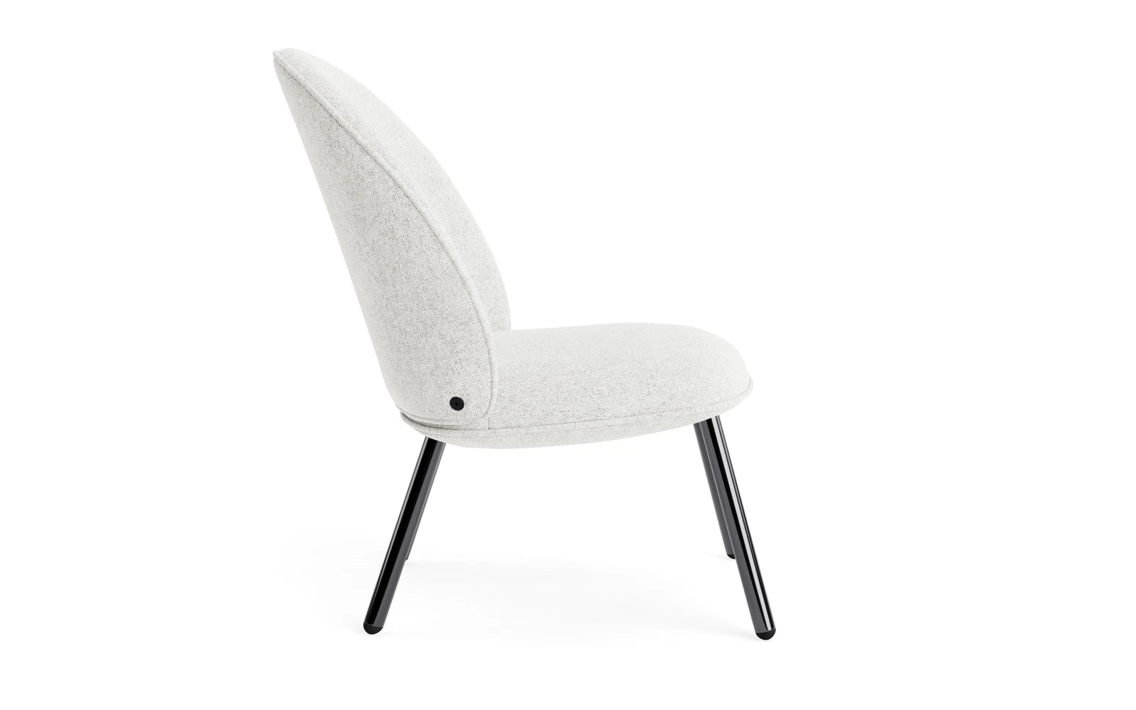 Eleganter Ace Lounge-Sessel in schwarzem Metallic-Stahl mit Hallingdal-Bezug, ideal für moderne Wohnräume und stilvolle Akzente.
