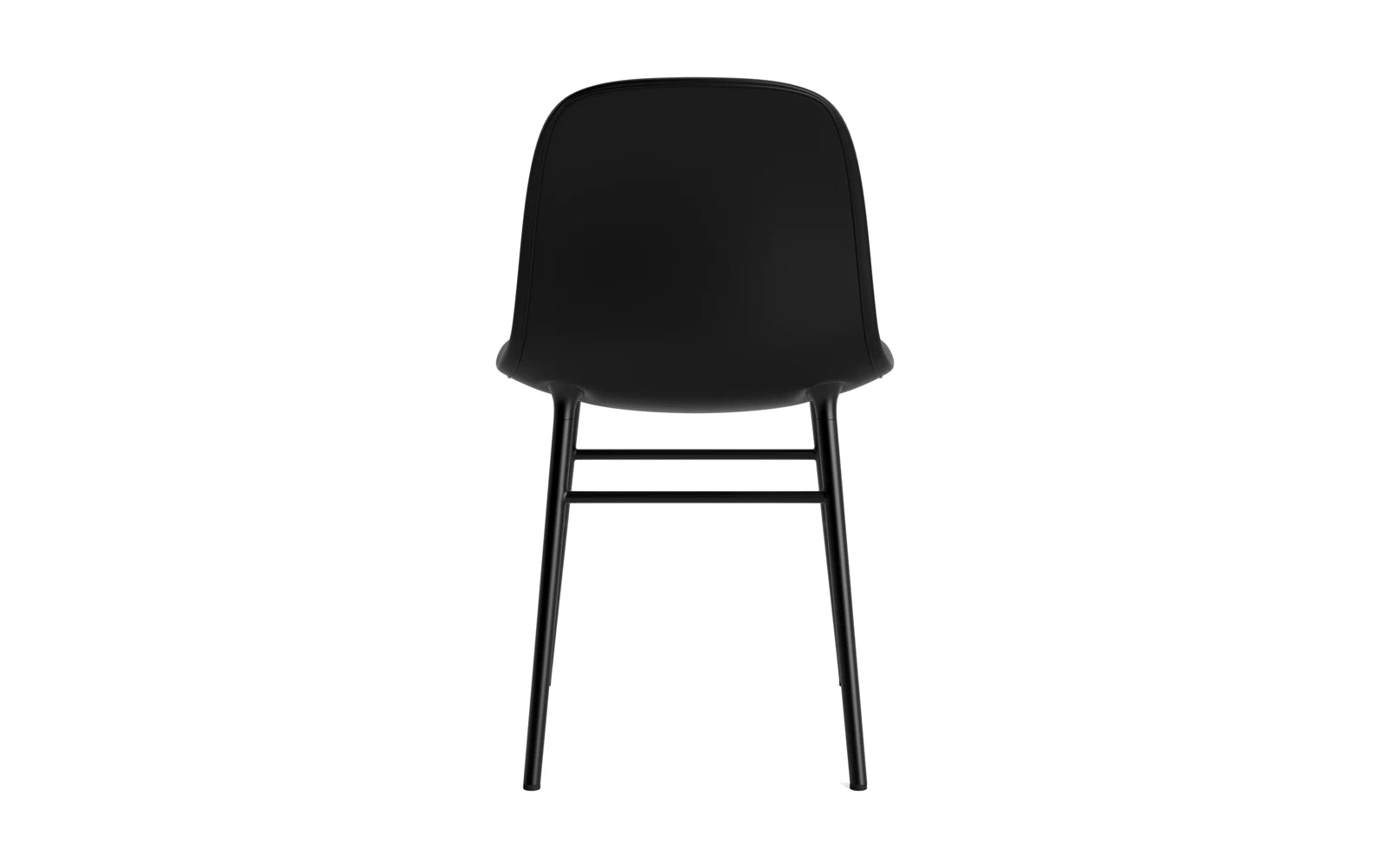 Moderner, stilvoller Schalenstuhl in Schwarz mit komfortabler Polsterung und stabiler Stahlkonstruktion, perfekt für zeitgemäße Einrichtung.