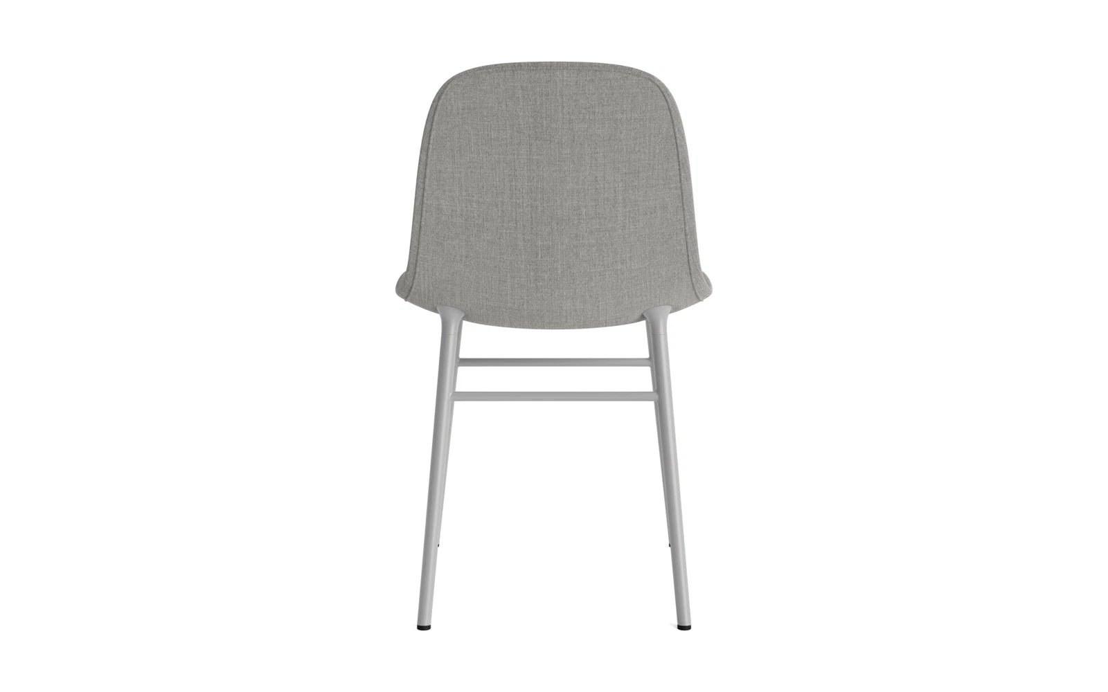 Entdecken Sie den eleganten Form Stuhl in Grau mit gepolsterter Sitzfläche und robustem Stahlgestell – ideal für jedes moderne Zuhause.