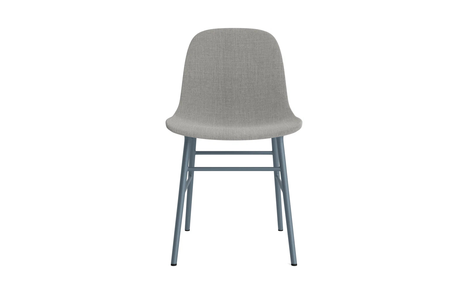 Eleganter gepolsterter Form Stuhl in Blau von Normann Copenhagen, gefertigt aus strapazierfähigem Stahl – perfekt für modernes Wohndesign.