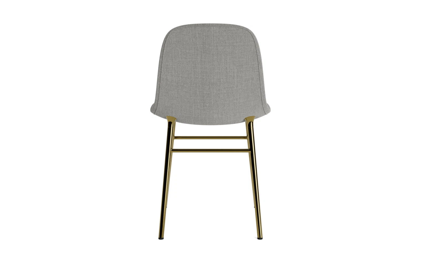 Eleganter gepolsterter Form Stuhl in Messing-Optik von Normann Copenhagen, ideal für stilvolle Wohnräume und modernes Interieur.