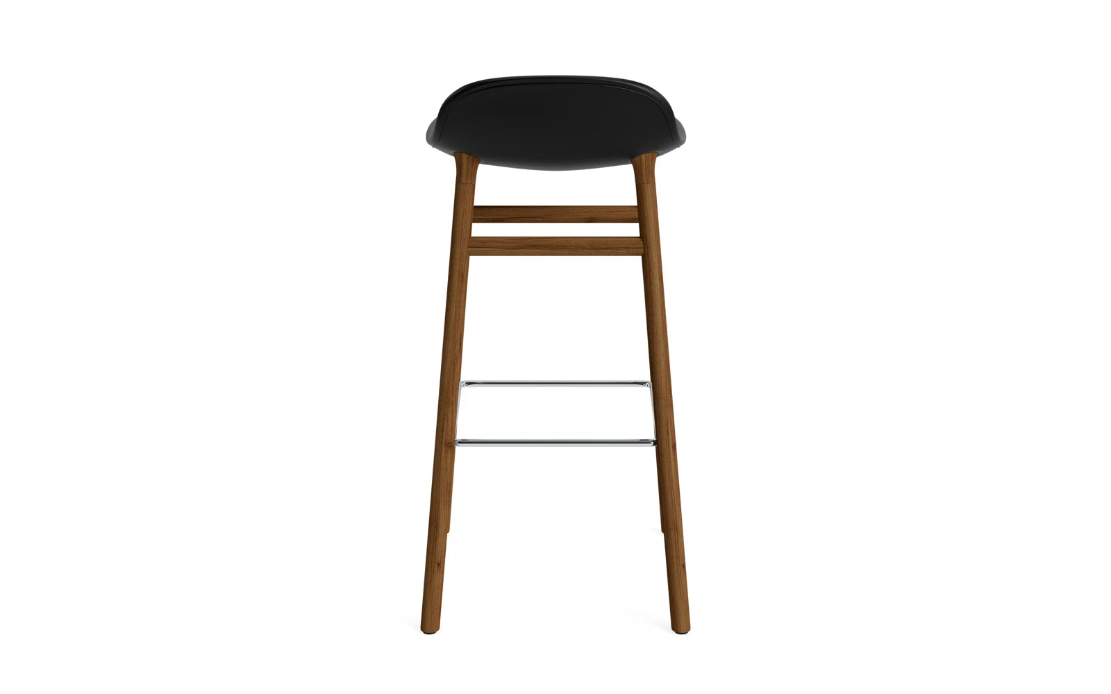 Moderner Barstuhl mit 75 cm Höhe, gepolstert in Walnuss Ultra. Perfekt für stilvolle Einrichtungen und gemütliche Barbereiche.