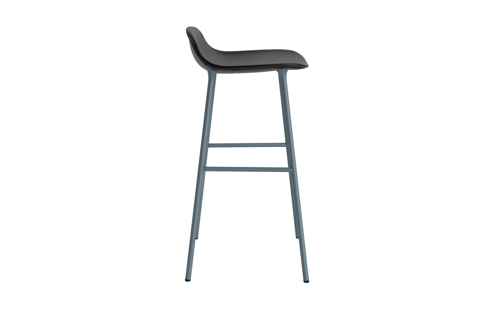 Stylischer gepolsterter Barstuhl in 75 cm Höhe, gefertigt aus strapazierfähigem Stahl in Blau Ultra – perfekt für zeitgemäße Einrichtungskonzepte.