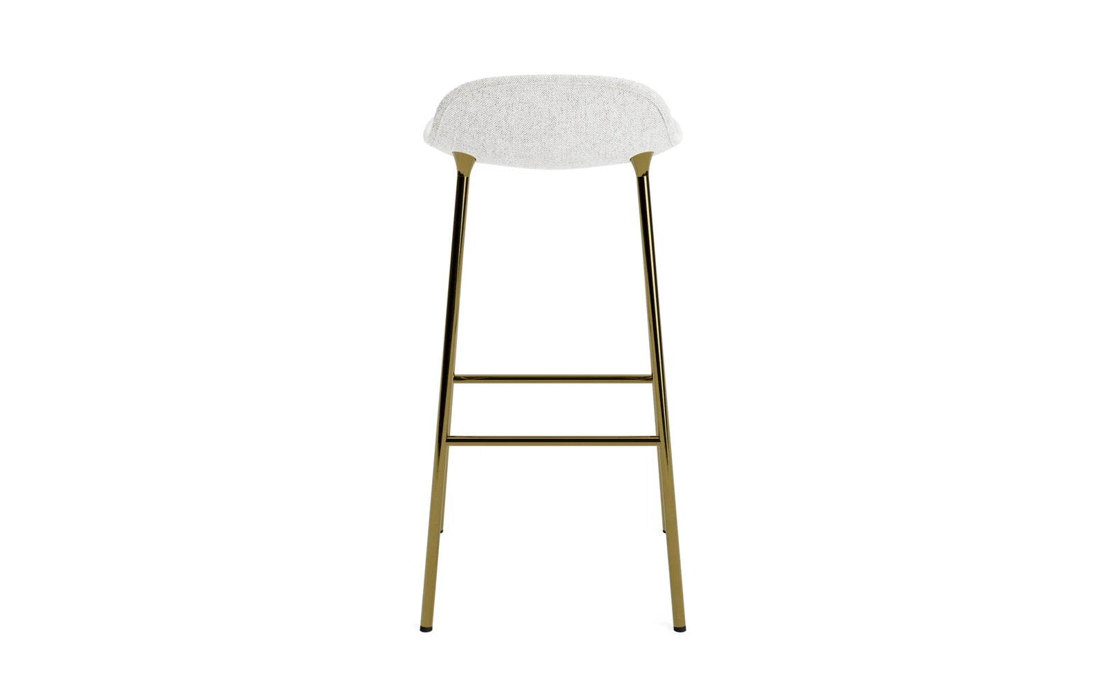 Eleganter Form Barstuhl mit 75 cm Höhe, gepolstert in hochwertigem Messing Hallingdal – ideal für moderne Wohnräume.