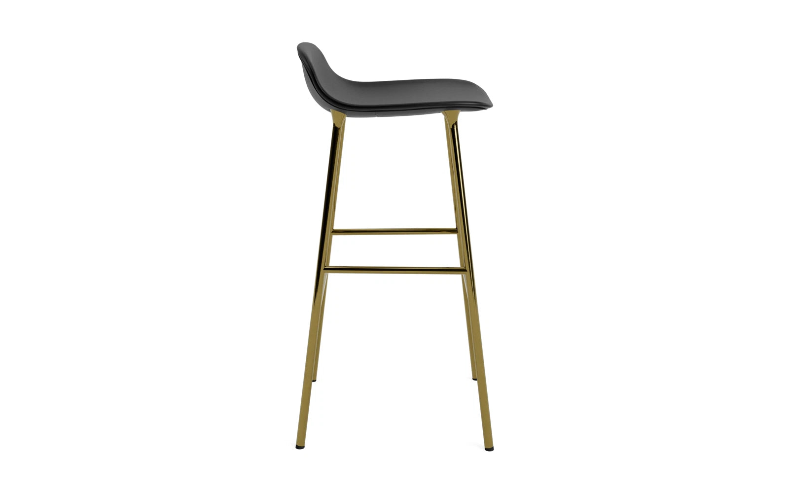 Eleganter Barstuhl mit gepolsterter Sitzfläche in Messing-Finish, 75 cm hoch, ideal für stilvolle Einrichtung und moderne Bars.