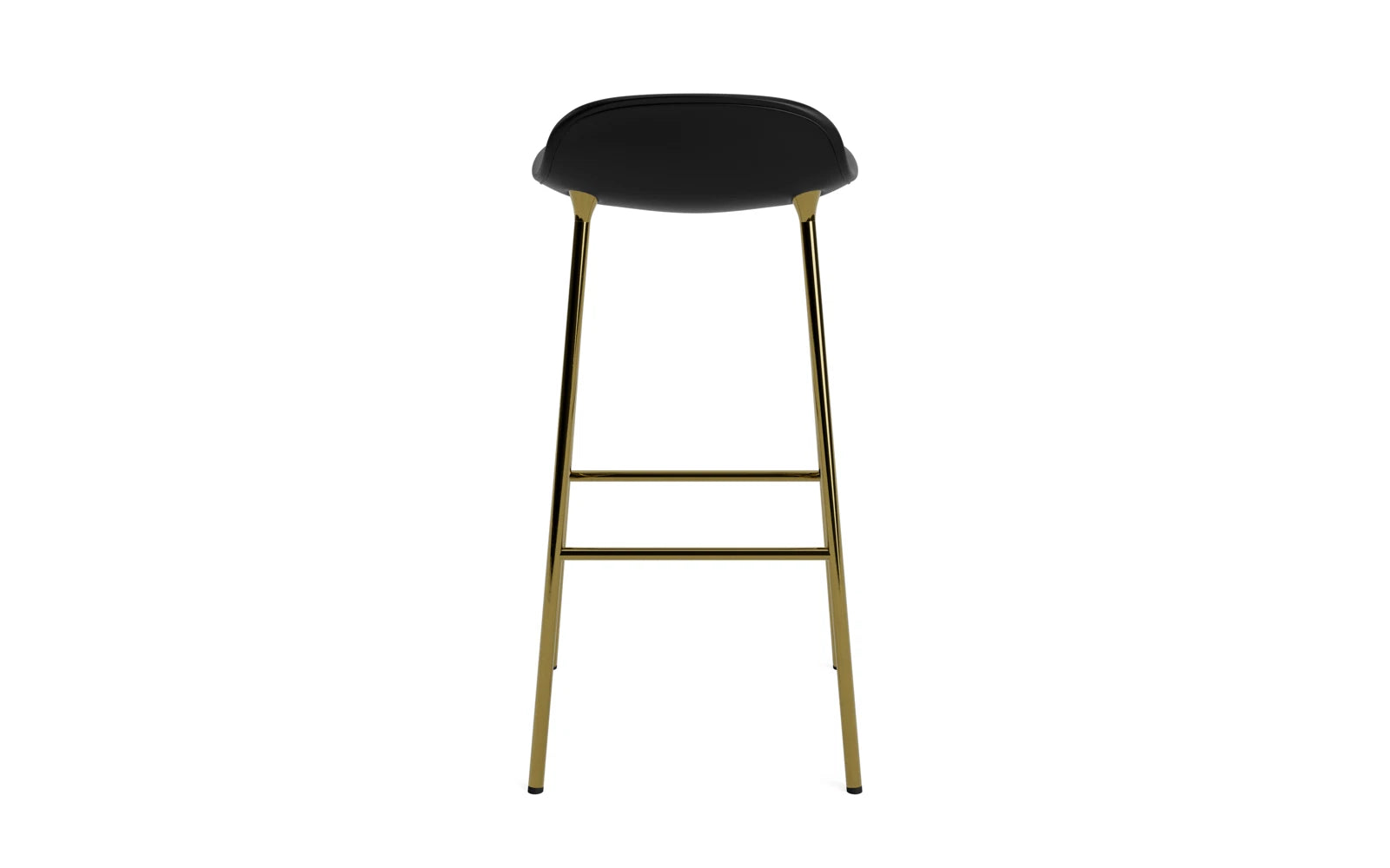 Moderner Barstuhl mit 75 cm Höhe, gepolstert und in edlem Messing-Finish, perfekt für trendige Bars und stilvolle Wohnräume.
