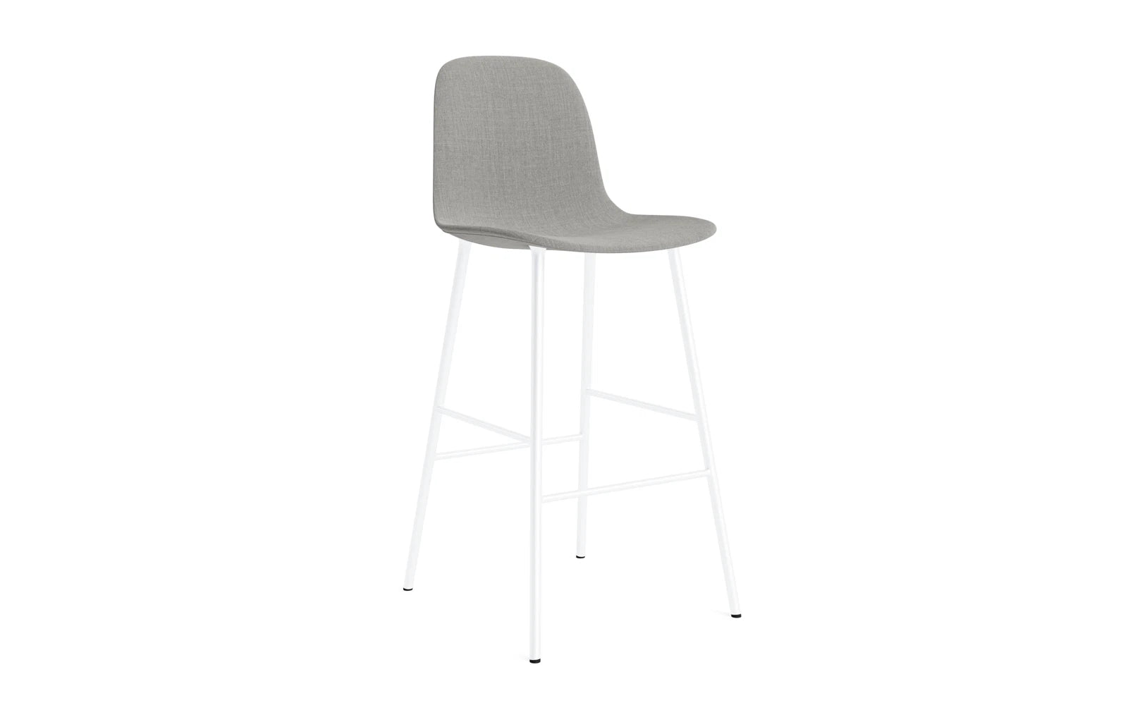 Form Barstuhl 75 cm gepolstert  Weiss Stahl Remix in Remix 133 präsentiert im Onlineshop von KAQTU Design AG. Barstuhl ist von Normann Copenhagen