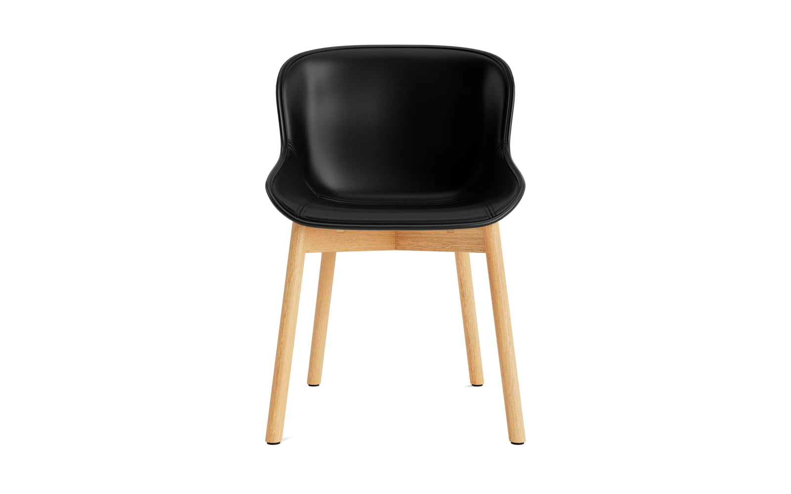 Moderner Hyg Stuhl von Normann Copenhagen in Schwarz mit stabilen Eichenholzbeinen, perfekt für zeitgemäße Einrichtung und Komfort.