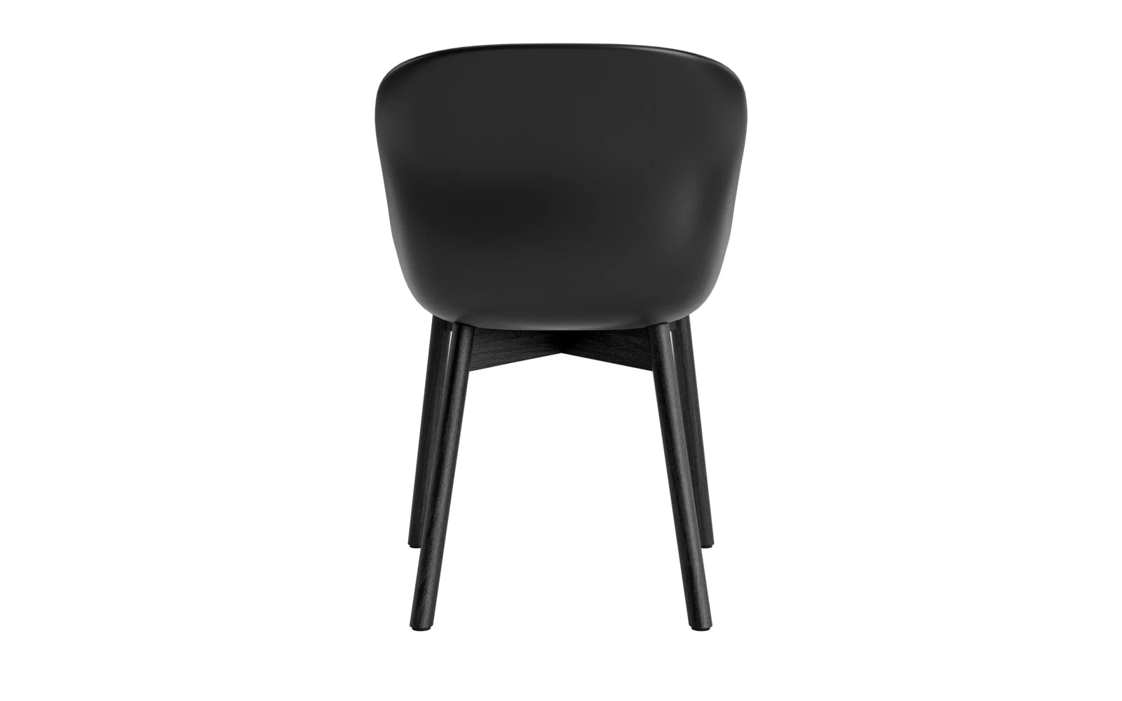 Genießen Sie skandinavische Gemütlichkeit mit dem Hyg Stuhl von Normann Copenhagen – ein elegantes Möbelstück aus schwarzer Eiche und weichem Hallingdal-Stoff.